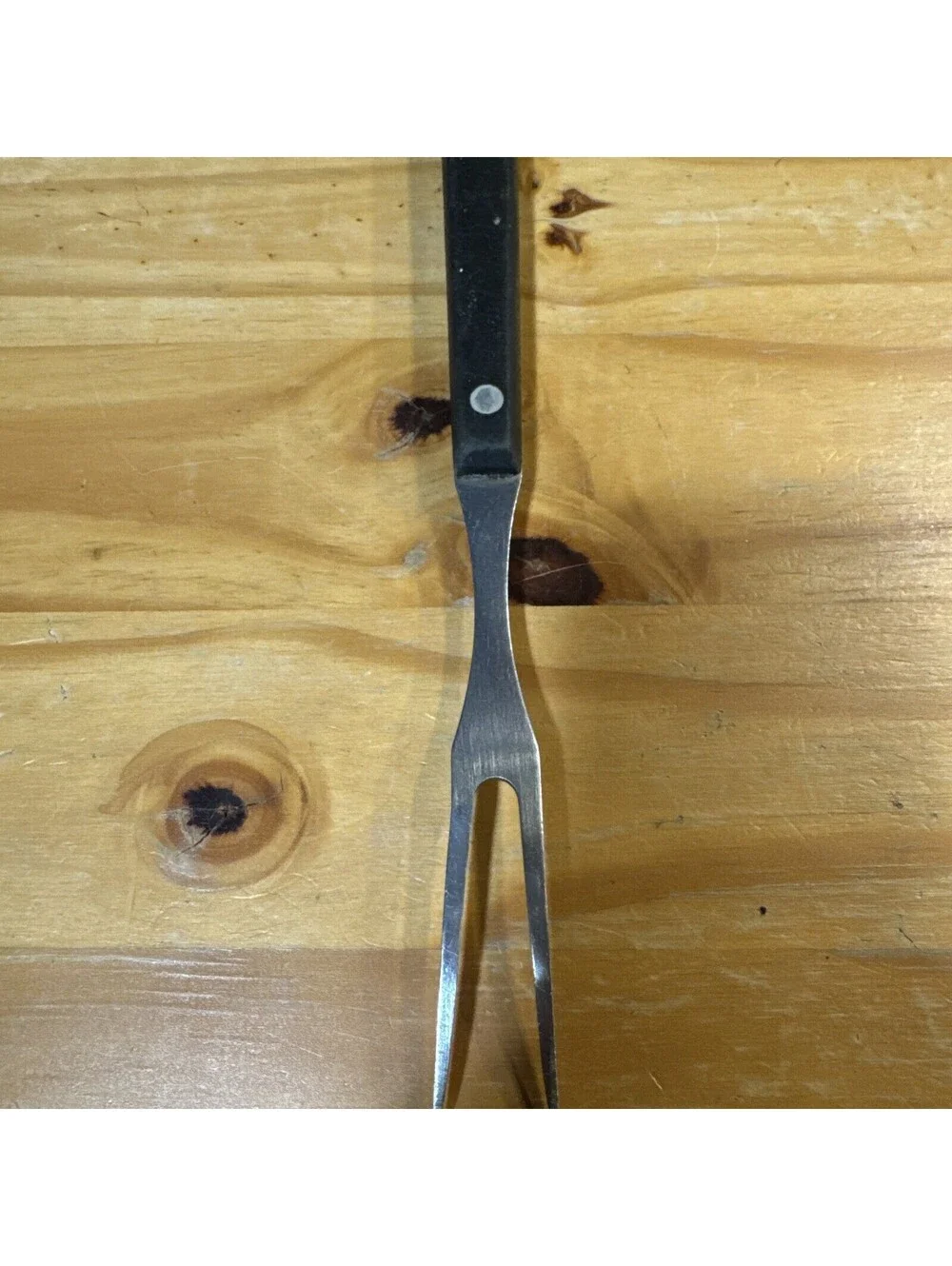 Ekco Flint Arrowhead MEAT FORK Turning Carve Stainless Steel Heavy Duty USA